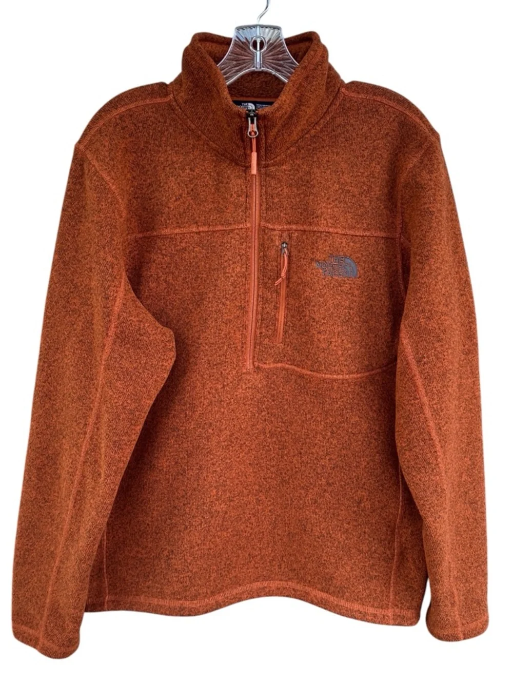 The North Face Gordon‎ Lyons 1/4 Zip Fleece Pullover Gingerbread Brown Heather M